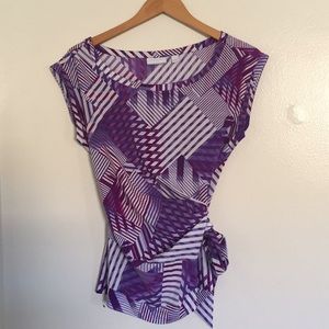 Beautiful purple and white blouse